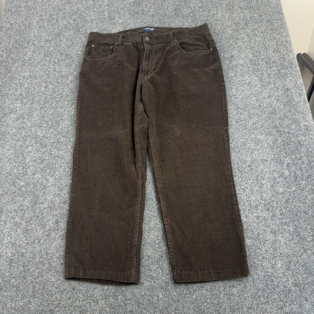 St Johns Bay Corduroy Pants Mens 40x30 Brown Cotton Straight Casual Classic